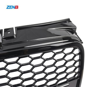 Grille avant RS4 de remplacement, grille de voiture noire brillante chromée, grille avant <span class=keywords><strong>A4</strong></span> pour <span class=keywords><strong>Audi</strong></span> <span class=keywords><strong>A4</strong></span> B7 2004 2005 <span class=keywords><strong>2006</strong></span> 2007 - Product Image 3
