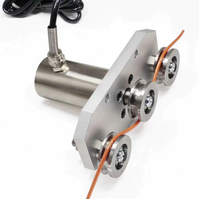 High Accuracy Roll-type Tension Sensor Wire Rope Tension Gauge Load Cell Three Pulley Tension Force Sensor for Yarn Cable Tape