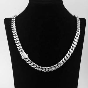 Collier chaîne cubaine pour homme, bijoux hip-hop, chaîne à maillons cubains en acier inoxydable - Product Image 5