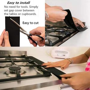 Silicone Stove <b>Gap</b> Covers Heat Resistant Oven <b>Gap</b> Filler Seals <b>Gaps</b> Between Stovetop and Counter - Product Image 4