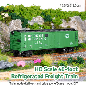 Vagons frigorifiques HO à l'échelle 1:87 de 40 pieds pour modèles de trains, dioramas et aménagements de scènes de gares ferroviaires - Product Image 1