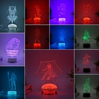 Base de Luz Nocturna LED 3D con Forma de OVNI para Pantalla Acrílica, Lámina de Resina de Cristal, Arte Decorativo RGB, 16 Colores, Alimentación por 3 Pilas AA