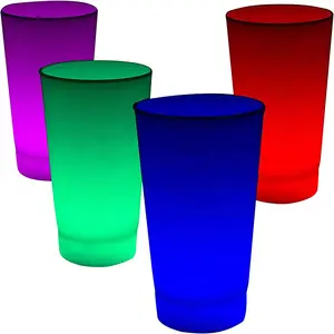 流行2024热卖毕业派对发光二极管点亮杯定制标志个人印花塑料可重复使用水杯