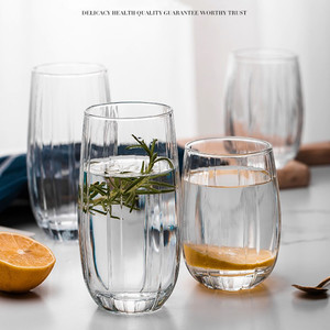Custom Logo High Quality Glass Tumbler Transparent Stemless Wine <b>Beer</b> Water Cup Quality Drinkware - Product Image 3