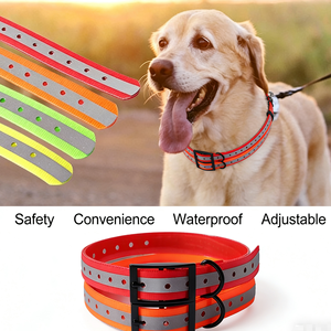 Kalung Anjing Reflektif dengan Gesper Tahan Lama, Cincin D, Dapat Disesuaikan, Tahan Gigitan, Tahan Air, untuk Aktivitas Luar Ruangan, Berjalan, Berenang, Perlengkapan Hewan Peliharaan - Product Image 1