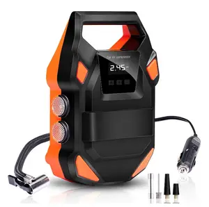 Pompa Ban 12V 120W 120PSI, dengan Aliran Udara Digital Inflator Ban