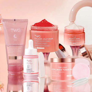TWG kollajen krem gece sarma yüz maskesi güzellik kollajen yüz kremi nemlendirici Anti kırışıklık beyazlatma kollajen cilt bakımı seti - Product Image 1