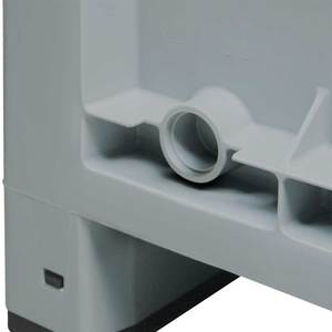 Palettenbox Mit 3 Kufen, LxBxH 1200x800x850 Mm, Grau, Boden/Wände Geschlossen, Tragkraft 500 kg - Product Image 2