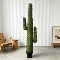 Grand Cactus Artificiel en Pot, Plante Succulente en PE, Décoration de Vitrine, Décoration Intérieure, Résistant aux UV, Écologique, Réaliste