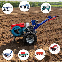 Tractor Agrícola Diésel Certificado CE de 12-32HP, Motocultor de Dos Ruedas Refrigerado por Agua para Exportación Global