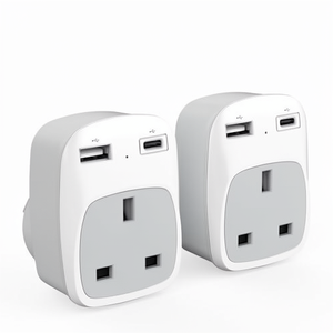 <span class=keywords><strong>TESSAN</strong></span> Adaptateur de prise 2-en-1 Royaume-Uni vers Australie/Nouvelle-Zélande avec 2 ports USB, mise à la terre, pour voyage, tension universelle - Product Image 1