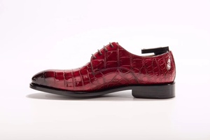 Goodyear welt Custom Design scarpe da uomo abbina <span class=keywords><strong>giacca</strong></span> di <span class=keywords><strong>pelle</strong></span> di coccodrillo e portafoglio <span class=keywords><strong>pelle</strong></span> di alligatore ufficio scarpe da sera per uomo - Product Image 6