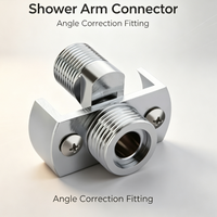 Coude excentrique universel réglable pour douche, 0-40 °   Adaptateur de correction d'angle, raccord mural pour mitigeur de douche