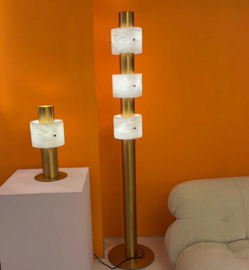 Современная перезаряжаемая светодиодная Напольная Лампа в скандинавском стиле с диммером, мраморным акцентом, домашний декор для гостиной, спальни, офиса - Product Image 5