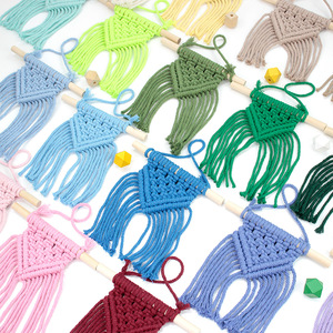Kit de Material para Tejer <span class=keywords><strong>Mini</strong></span> Tapiz de 3 Piezas, Superventas Transfronterizo, Material de Poliéster para Manualidades, Regalo Bohemio Hecho a Mano con Tutorial - Product Image 2