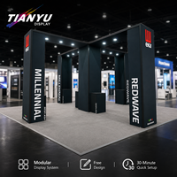 Stand d'exposition TIANYU facile à assembler, système d'affichage en aluminium avec graphismes textiles pour projets d'exposition, vente au détail et image de marque