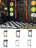 Rack de musculation mural pliable en acier avec fonctions de squat, de barre fixe, de développé couché et de press à épaules - Machine de musculation multifonctionnelle pour la musculation