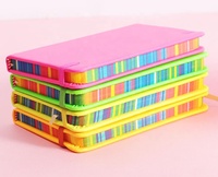 A5 A6 A7 Kantoor Kleurrijke Briefpapier Pu Notebook Met Bandage