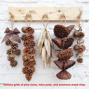 ชุดตกแต่งคริสต์มาสทรงกรวยและ<span class=keywords><strong>ดอก</strong></span>บัวบ้านย้อนยุควัสดุ DIY พืชป่า<span class=keywords><strong>แห้ง</strong></span>สำหรับสถานรับเลี้ยงเด็กทารก - Product Image 3