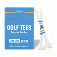 Support en bambou pour distributeur de tee de golf en silicone en forme de tee, personnalisé et unique, pour simulateur de golf, en cuir, pour driving range