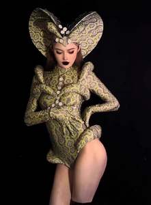 <span class=keywords><strong>Disfraz</strong></span> de <span class=keywords><strong>Halloween</strong></span> de una Pieza de Corte Alto con Diseño de <span class=keywords><strong>Serpiente</strong></span> Alienígena Medusa para Adultos, para Espectáculos en Bares, Discotecas y Bailes de Salón - Product Image 4