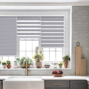 Fenêtre jour et nuit Intimité sans lumière ajuster le contrôle de la lumière 100% tissus Stores zébrés sans fil faciles à installer - Product Image 5