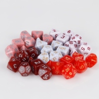 Ensemble de dés D20 en résine rose multifacettes - Pack de 7 pièces pour D&D Bards Warlocks & Healers Crée une ambiance de jeu apaisante