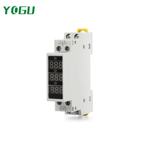 YOGU Rail 3 Phase Voltage Meter LED Digital AC Mini Modular Indicator (0.1% + 1) Akurasi 1000V Maks