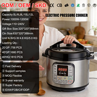 Cuisinière à pression numérique intelligente, programmable, automatique, 5L, 8L, 10L, 12L, 15L, en acier inoxydable, grande capacité