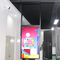 Pantalla de escaparate para interiores, centro comercial, pantalla LCD colgante de alta luminosidad de una sola cara, máquina publicitaria