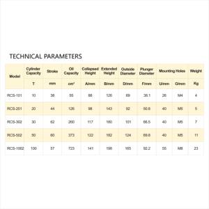 10 tonluk hidrolik silindir genişletilmiş İnme tek etkili hidrolik <span class=keywords><strong>Ram</strong></span> RCS-101 hızlı geri çekme hidrolik kriko - Product Image 3