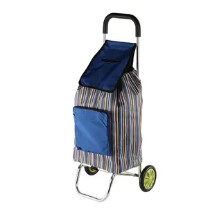 Factory Price Collapsable Foldable Shopping Grocery Foldable Cart Trolley Bag With Wheel