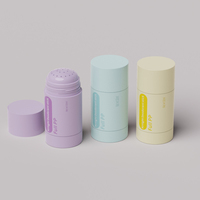 Flacon vide personnalisé de 50 ml en plastique PP à remplissage par le haut, avec mécanisme rotatif, pour déodorant solide en gel ou baume, conteneur rond pour stick déodorant