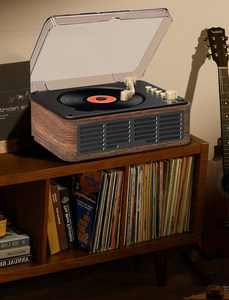 Lecteur <span class=keywords><strong>CD</strong></span> rétro Bluetooth rechargeable, appareil audio multifonction, haut-parleur Bluetooth pour albums musicaux, pour la maison, cadeau - Product Image 4