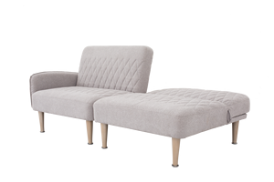 Nhà máy Nisco bán buôn trực tiếp ghế sofa giường đa năng hiện đại bọc vải mút hoạt tính may chần, khung gỗ, dùng cho phòng khách và phòng ngủ - Product Image 4