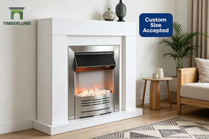 En gros Timberlume Enceinte de <span class=keywords><strong>cheminée</strong></span> autoportante moderne en MDF blanc peint, compatible avec les inserts de <span class=keywords><strong>cheminée</strong></span> électriques UK/UE - Product Image 2