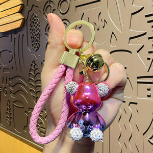 Llavero de Oso Violento con Diamantes de Imitación y Degradado Brillante, Colgante para Bolso de Niña, Venta al Por Mayor 2026 - Product Image 5