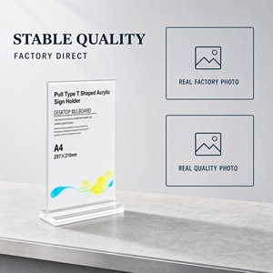 CYC Fotohouder Acryl Dubbelzijdig 3mm/2mm A4/A5/A6 Tafelblad Menukaart <span class=keywords><strong>Display</strong></span> Visitekaartje Stand Advertenties Tekenrek - Product Image 5