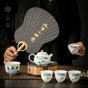 Dehua White Porcelain Kung Fu <b>Tea</b> Set With Teapot And Four Cups Gift <b>Box</b> Business Gift - Product Image 4