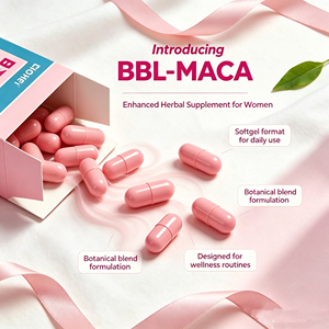BBL-MACA Double Action Hip Booster 30 gélules molles avec collagène, biotine et huile d'olive pour des courbes naturelles et l'élasticité de la peau - Product Image 4