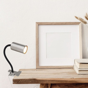 Applique da parete con attacco a morsetto, 1xGU10, 25W, 230V, finitura nichelata, ideale per migliorare l'illuminazione negli spazi - Product Image 2