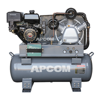 Compresseur d'air à piston portable à essence 3HP 4HP 5HP 6HP 2.2kW 3kW 4kW 5.5kW Pompe à air mobile industrielle avec réservoir