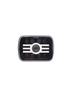 Phare de travail LED IOL 6x7 pouces, faisceau haut/bas, 6500K, yeux d'ange multicolores, étanche, 80V, 6500 lumens, pour voiture/camion