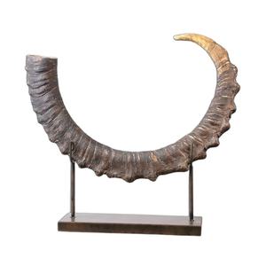 Scultura Vivida di <span class=keywords><strong>Corna</strong></span> in Resina Personalizzata, Finte <span class=keywords><strong>Corna</strong></span> di Antilope, Toro o Cervo <span class=keywords><strong>con</strong></span> Base, Decorazione da Scrivania - Product Image 1