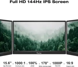 15.6 "HD hiển thị 1920*1080 144Hz chơi game màn hình di động với Type-C USB HDMI