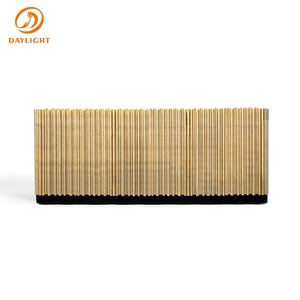 Aparador de Comedor Symphony de Acero Inoxidable y Mármol, Estilo Italiano, Gabinetes Laterales Dorados, Aparador Moderno de Lujo - Product Image 2