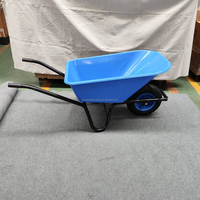 Brouette de chantier 120L, capacité de charge 200KG, plateau galvanisé, robuste, carretilla