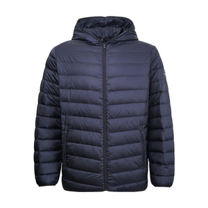 <span class=keywords><strong>Giacca</strong></span> Casual da uomo con cappuccio spessa impermeabile trapuntato tinta unita con collo alto e tinta unita 2025 chiusura a cerniera per l'autunno inverno - Product Image 1