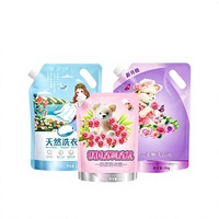 Sacs en plastique personnalisés rechargeables pour détergent liquide, sacs de lessive, pochettes souples à bec verseur