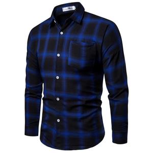 Chemise-veste en flanelle satinée personnalisée à carreaux pour <span class=keywords><strong>homme</strong></span>, chemise à manches longues avec fermeture éclair brodée pour un usage décontracté en automne - Product Image 3
